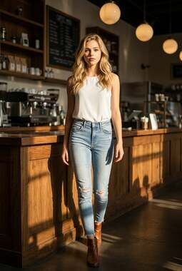 JUSTUSA Light Wash Distressed High Rise Skinny Jeans Size 2